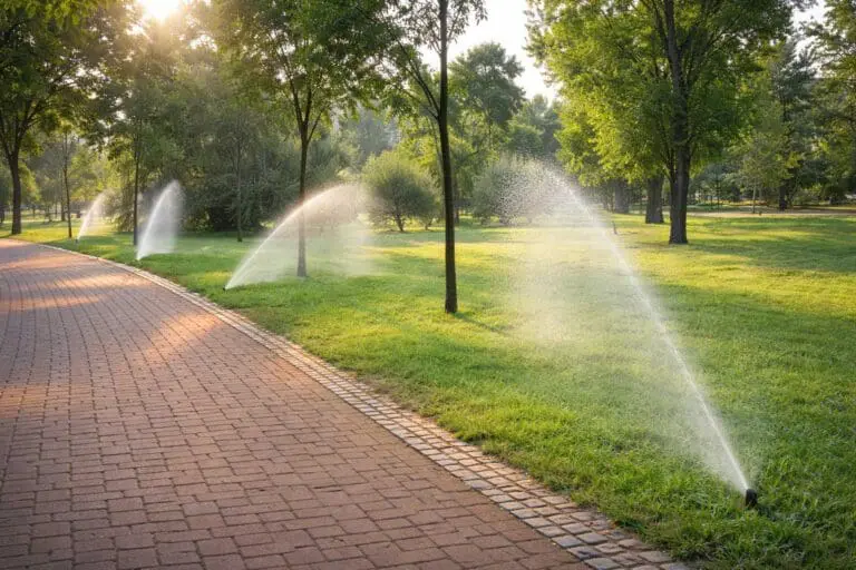 Precision lawn sprinkler system in Dover delivering even irrigation coverage for healthy, drought-resilient turf.