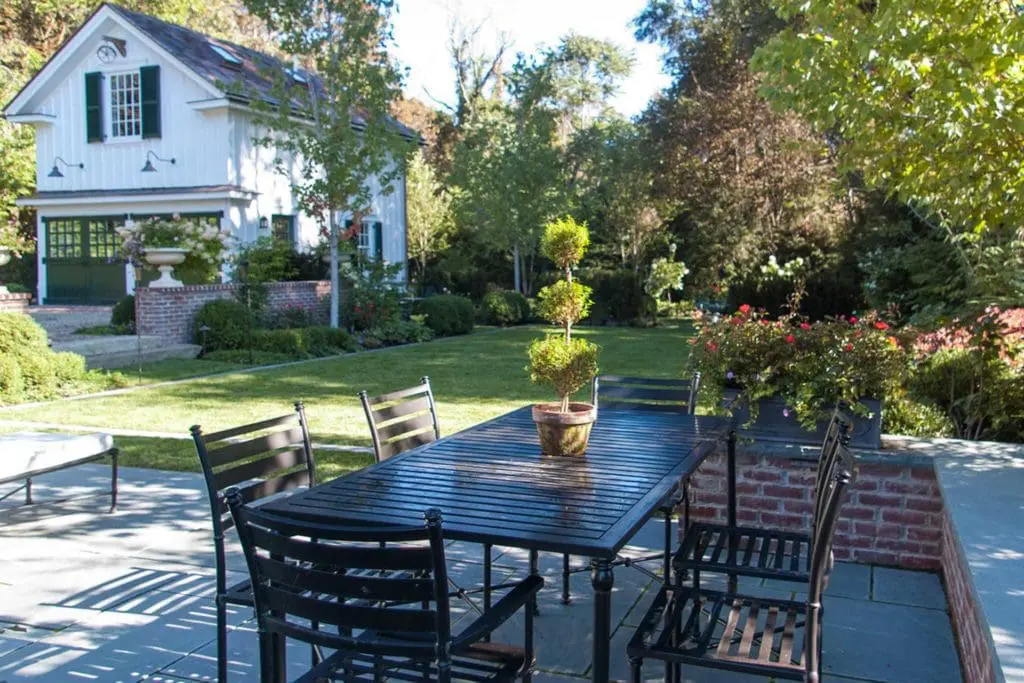 Belmont, MA - Nestled into the garden, this table will become the household's prefered dining space.